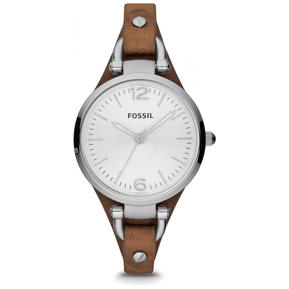 Relógio Feminino de Quartzo e Aço Inoxidável, FOSSIL ES3060, Marrom