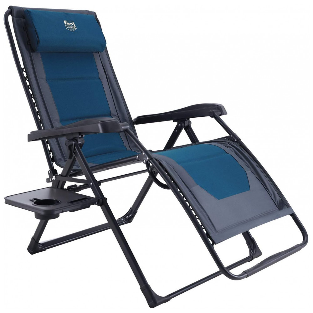Cadeira Reclinável Ajustável Gravidade Zero com Apoio de Cabeça, TIMBER RIDGE, Azul