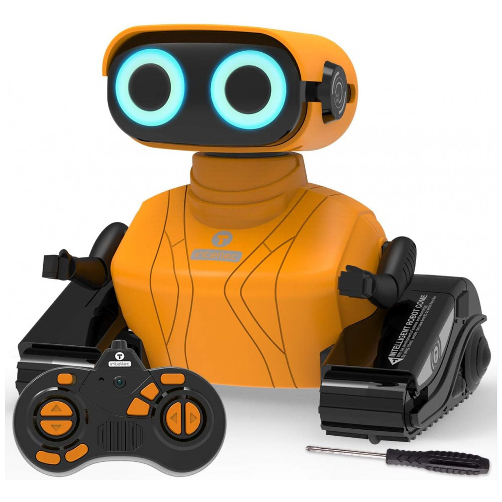 Robô Educativo Inteligente Eletrônico e Recarregável para Crianças 4 Anos ou Mais, KAEKID, Amarelo
