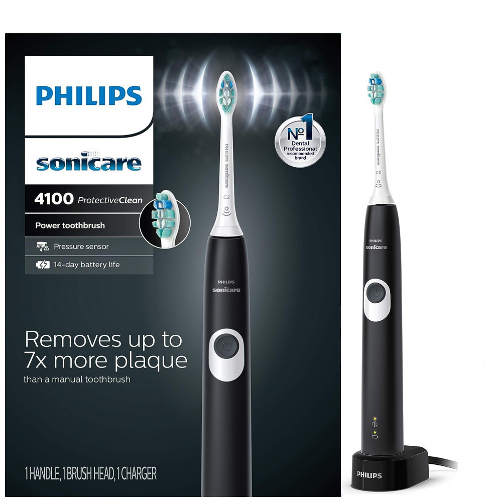 Escova Dental Elétrica Recarregável, PHILIPS SONICARE HX6810, 50, Preto