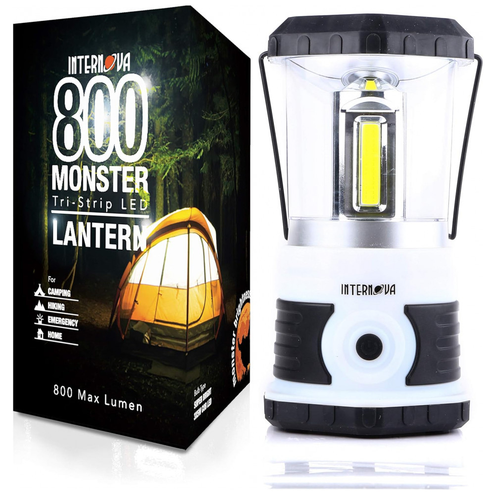 Lanterna LED para Acampamento Monster 800 Lúmens Brilho Maciço Resistente a Água, INTERNOVA, Branco