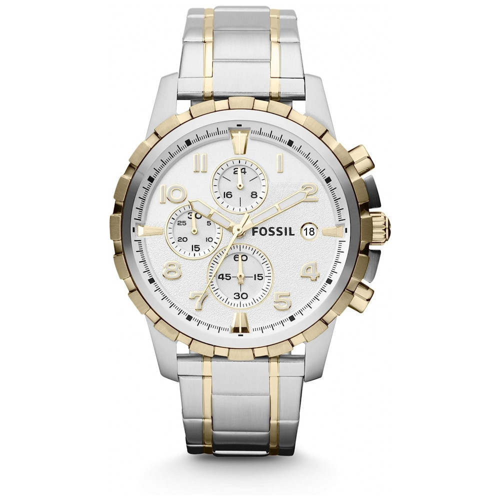 Relógio Masculino de Quartzo com Cronógrafo de Aço Inoxidável, FOSSIL FS4795, Prateado