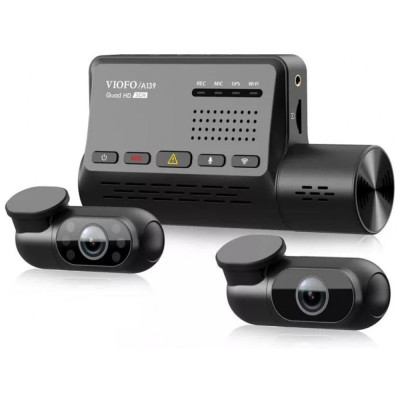Câmera Veicular A139 Full HD 2160p, 140, 3 Canais, com GPS e Controle Remoto, Gravação 4K Ultra HD, Visão Noturna, Wi Fi, VIOFO, Preto