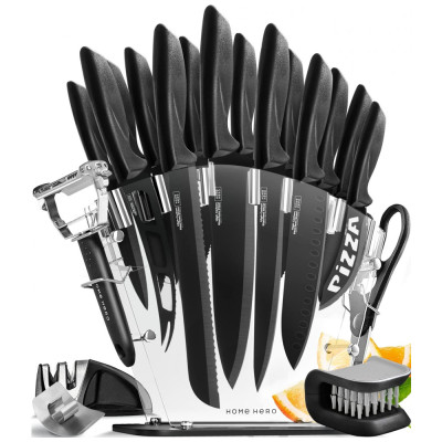 Conjunto de Facas, aço inoxidável, HOME HERO Knife set, Preto