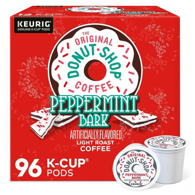 Cápsulas K Cup Keurig de dose única, café torrado leve com sabor Pitada de Hortelã 96u1u2espresso, THE DONUT SHOP, Marrom