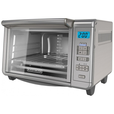 Forno Torradeira de Convenção, Digital com 6 Fatias, Aço Inoxidável, 110v, BLACKDECKER TO3280SSD, Prateado