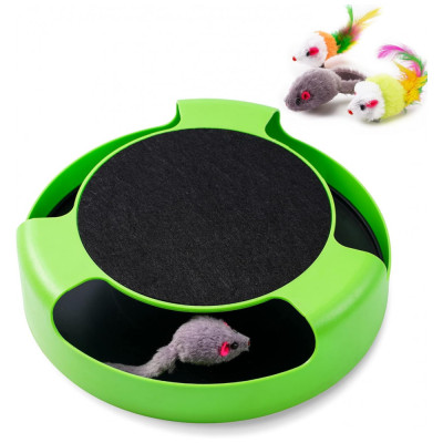 Brinquedo Interativo 2 em 1 para Gatos, FYNIGO Cat Interactive, Verde