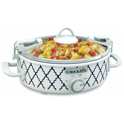 Stoneware Panela Elétrica de 2.3L com 3 Configurações, 1200W, Branca, 110v, CROCK POT SCCPCCM250 BT, Branco