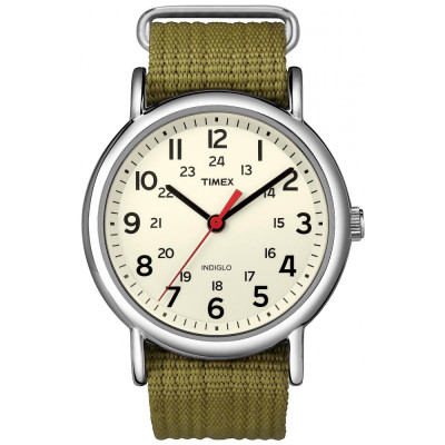 Relógio Weekender Unissex Correio Ajustável, TIMEX T2N651, Verde