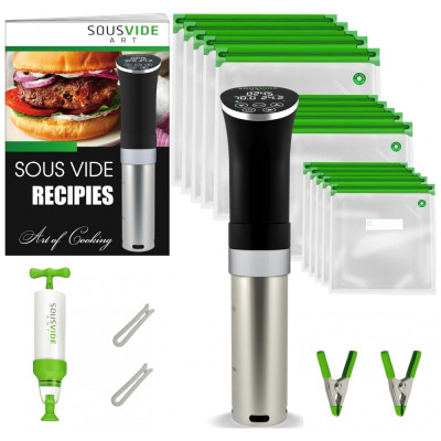 Termocirculador Sous Vide Fogão 1000W, 110v, SOUSVIDE ART, Preto