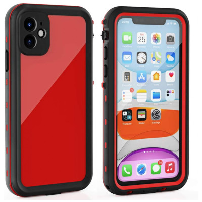 Capa Celular Prova Dágua IP68, ZWWADR iPhone 11, Vermelho