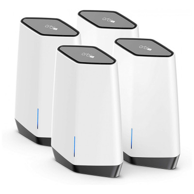 Orbi Roteador Wi Fi Mesh Vel 6Gbps 60 Aparelhos Área 1114 m2, NETGEAR SXK80B4 100NAS, Branco