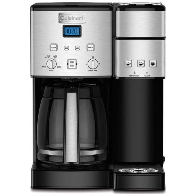 Cuisinart Cafeteira Elétrica 12 Xícaras Reservatório Removível de 1,2L Filtro Reutilizável Cor, SS 15FR, Prateado