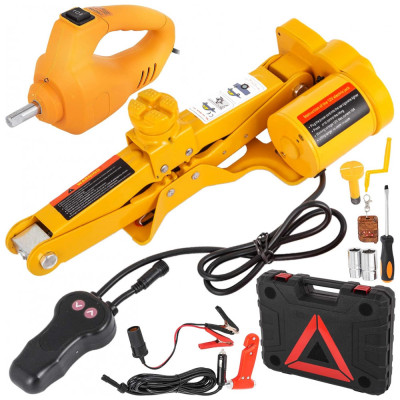 Macaco Elétrico Automotivo até 3 T 12V DC Chave Elétrica Suporte de Carro até SUV, BESTEQUIP heat transfer machine, Amarelo