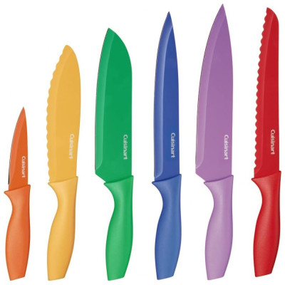 Conjunto de facas de 12 peças Advantage Color Collection, multicolorido, CUISINART C55 01 12PCKS, Amarelo