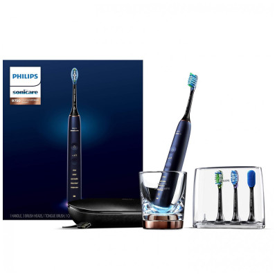 Escova Dental Elétrica Recarregável 5 Modos 8 Cabeças, PHILIPS SONICARE HX9954, 56, Azul