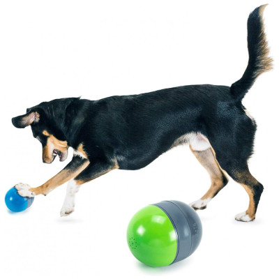Brinquedo Interativo Bola Eletrônica para Cães com Ruídos, 2 Unidades, PETSAFE PTY00 16416, Cinza