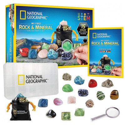 Kit de Análise de 15 Pedras Minerais para Crianças, NATIONAL GEOGRAPHIC, Azul