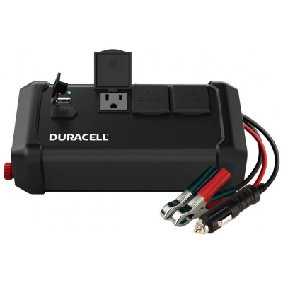 Duracell Inversor de Potência 400W 12 V Para 3 Tomadas, USB, 110v, BATTERY BIZ DRINV400TG, Preto
