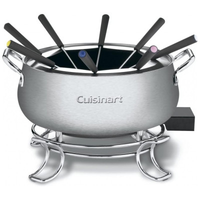 Panela de Fondue Elétrica 2.8 L com 8 Garfos, 1000W, Aço Inoxidável, 110v, CUISINART CFO 3SS, Prateado