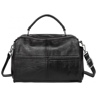 Bolsa Feminina de em Couro Vegano, VASCHY VAWB051BA, Preto