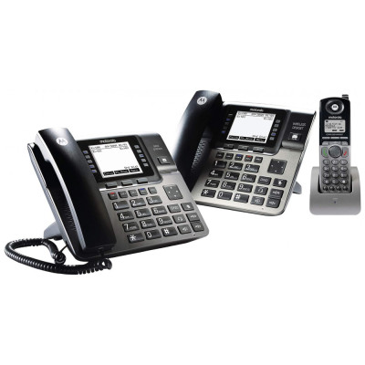 Telefone sem Fio, com expansão de 4 linhas e secretária eletrônica, 2 unidade, preto, MOTOROLA ML1002S, Preto
