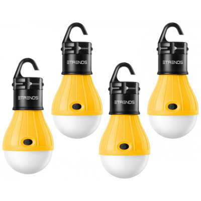 Lanterna LED Resistente a Água Controle de Luz por Dimmer Presa Por Gancho 4 Peças