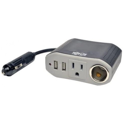 Inversor de Potência Automotivo 100W,c, 1 Saída e 2 Portas USB, TRIPP LITE PV100USB, Cinza