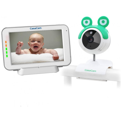 Babá Eletrônica BM240 com Câmera HD de Digital, Canções e Visão Noturna, CASACAM, Branco