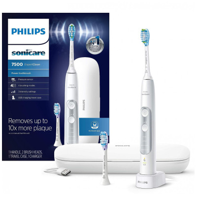 ExpertClean Escova de Dentes Elétrica, recarregável, com Bluetooth, 1 unidade, branca, PHILIPS SONICARE HX9690, 06, Branco