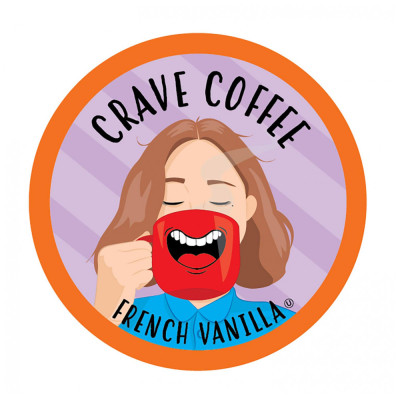 Cápsulas de Café sabor French Vanilla 40u, CRAVE COFFEE, Marrom