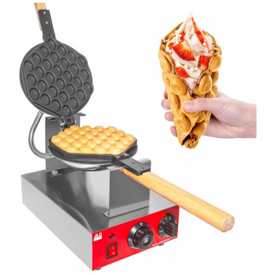 Máquina de Waffles Profissional Antiaderente Termostato Manual, 110v, ALDKITCHEN abc, Prateado