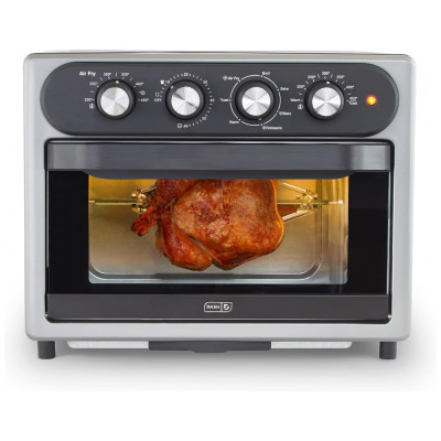 AirFryer, 7 em 1, Torradeira, Forno, Assadeira Fritadeira Elétrica 23L, Grafite, 110v, DASH DAFT2350GBGT01, Prateado