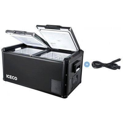 ICECO VL90 Cooler, Geladeira Elétrica Automotiva 90L Portátil, 12, 24V DC 110, 240V AC