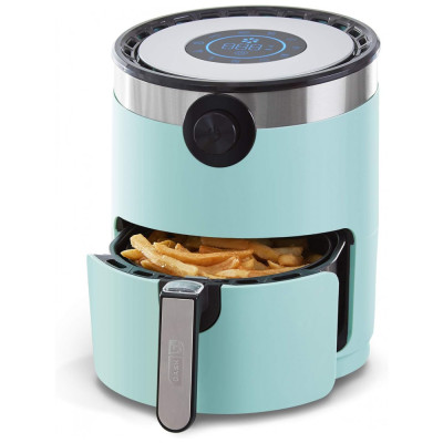 Fritadeira Elétrica AirFryer 2.8L com Painel Digital, 1200W, turquesa, turquesa, 110v, DASH DMAF360GBAQ02, Azul turquesa