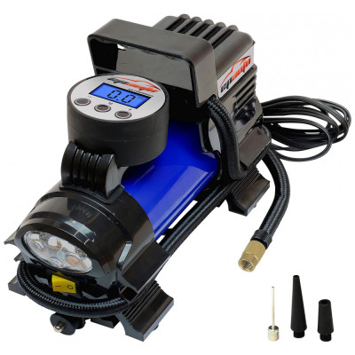 Compressor de Ar Elétrico Portátil, Automotivo, AC, 12V DC, 180W, 110v, EPAUTO AT 010 1Z, Azul