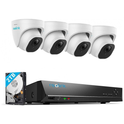 Sistema de Câmera de Segurança 8MP 8 Canais 4K PoE IP, 4 PCS, REOLINK A K8 800D4, Branco