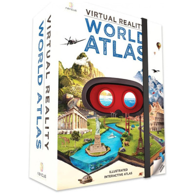 Atlas Mundial com Realidade Virtual e Conjuntos de Atividades para Crianças, ABACUS BRANDS, Vermelho