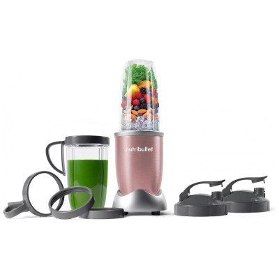 Liquidificador Pro 13 Peças 900W Copo de 900 ml Livro de Receitas, NUTRIBULLET NB9 1301RG, Rosa