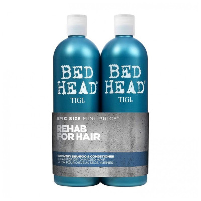 Shampoo e Condicionador Recuperação Antidote para Cabeça Duo Nível 2 de Dano 700ml, TIGI TIG 5861, Azul petróleo