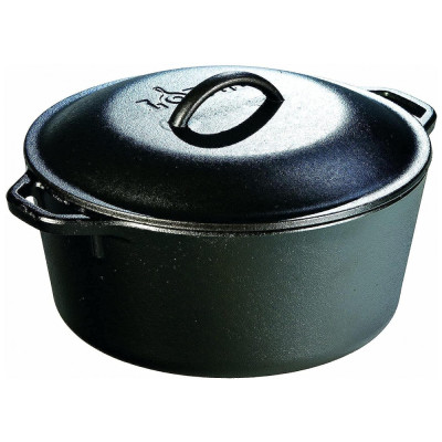 Panela de Ferro Fundido 4L Pré Temperada, com Alça de Metal, LODGE L8DOLKPLT, Verde