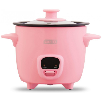 Mini Panela de Arroz Elétrica 1L com Função de Manter Aquecido, 200W, 110v, DASH DRCM200GBPK04, Rosa