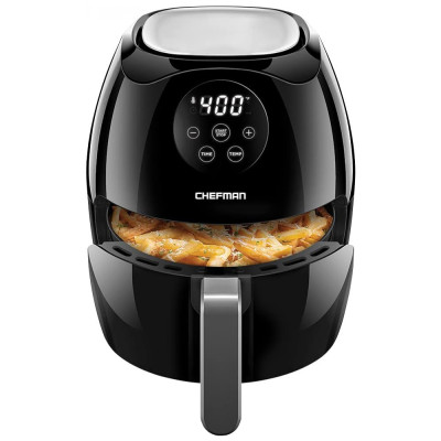 Fritadeira Elétrica Airfryer Com Ar, Aço Inoxidável, 110v, CHEFMAN Digital 3.5 Liter, 3.6 Quart, Preto