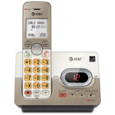 Telefone sem Fio Expansível com Teclas Extragrandes e Iluminadas, 1 Ap, ATT EL52113, Bege