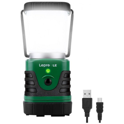 Lanterna LED Recarregável 1000 Lúmens 4 Modos de Luz Fonte de Energia À Prova Dágua USB, LIGHTING EVER 3300008, Verde Escuro