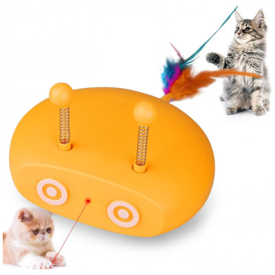 Brinquedo Interativo Automático Feixe de Luz para Gatos, DAMGOO, Branco