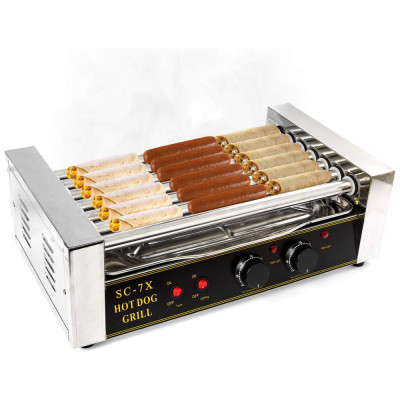 Máquina de Hot Dog, para 18 Salsichas, Aço Inox, 1500W, 110v, BILTEK, Prateado