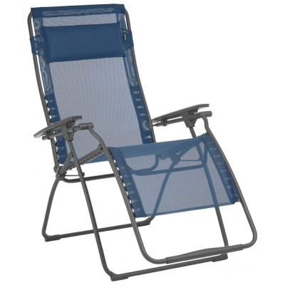 Cadeira Reclinável Ajustável Gravidade Zero com Apoio de Cabeça, LAFUMA LFM3121 8547, Azul