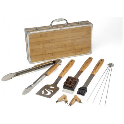 Kit Estojo Grill, Churrasco de Bambu 13 Peças, CUISINART CGS 7014, Marrom Claro