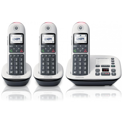 Telefone sem Fio, com bloqueio de chamadas e secretária eletrônica, e unidade, branco, MOTOROLA CD5013, Branco